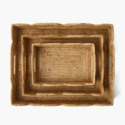 Vassoio in rattan naturale medio