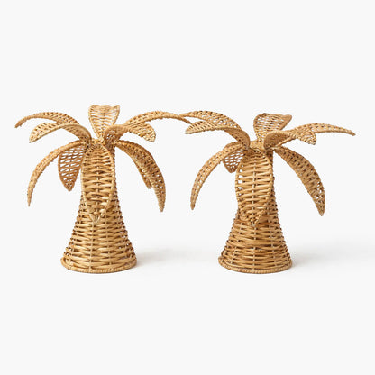 Piccola palma in rattan (coppia)