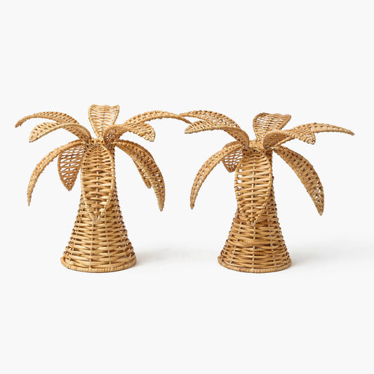Piccola palma in rattan (coppia)