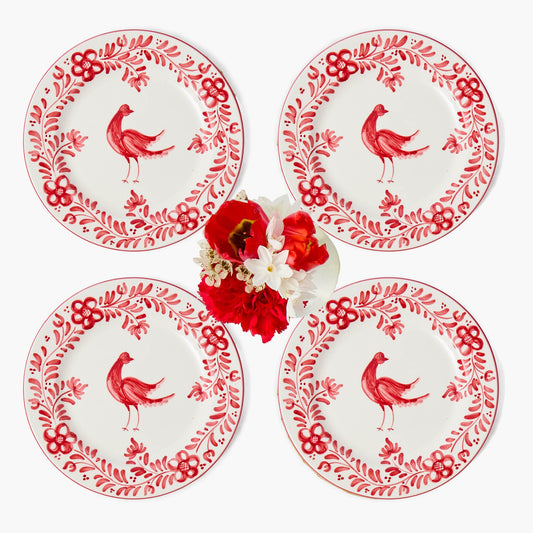 Piatti Martha Red (set da 4)