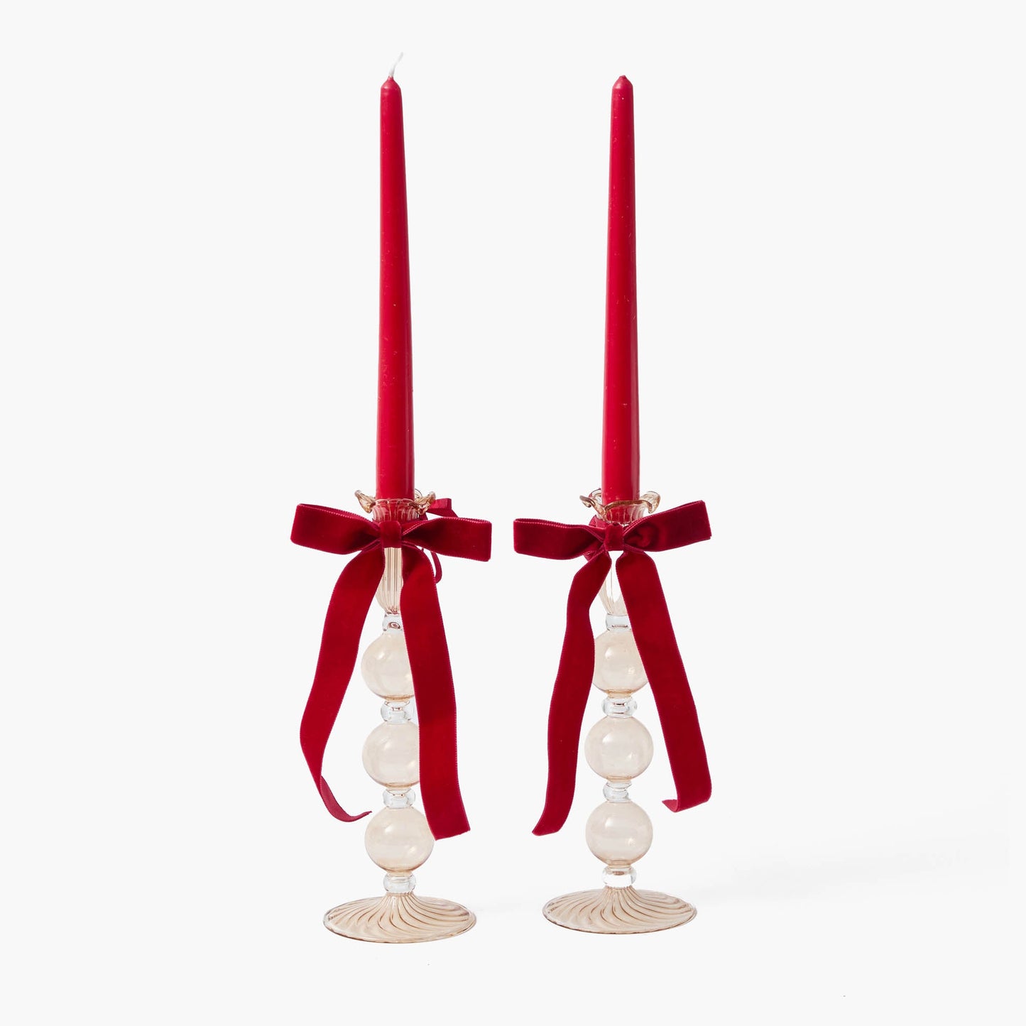 Set di candele con nastro Eden Chestnut (rosso)