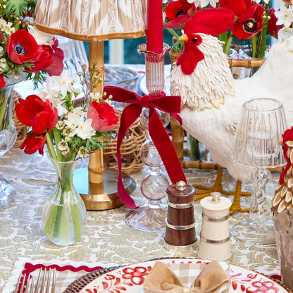 Set di candele con nastro Eden Chestnut (rosso)