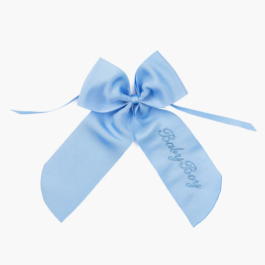 Fiocco personalizzabile in grosgrain blu