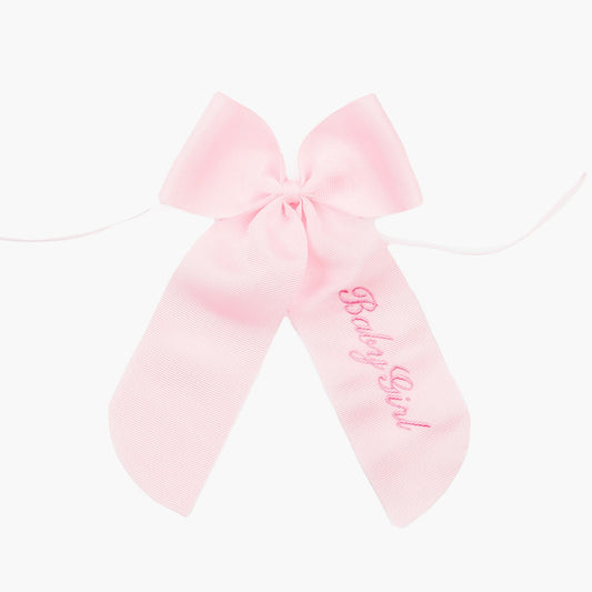 Fiocco personalizzabile in grosgrain rosa
