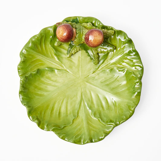 Piatto di cavolo cappuccio ai funghi porcini