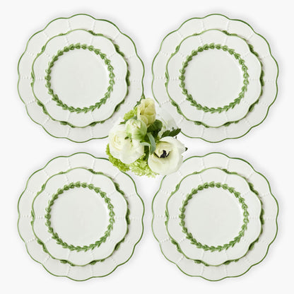 Piatti da portata e da antipasto Green Laurel (set da 8)