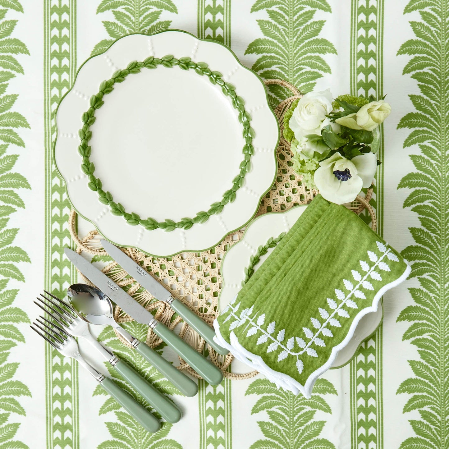 Piatti da portata e da antipasto Green Laurel (set da 8)