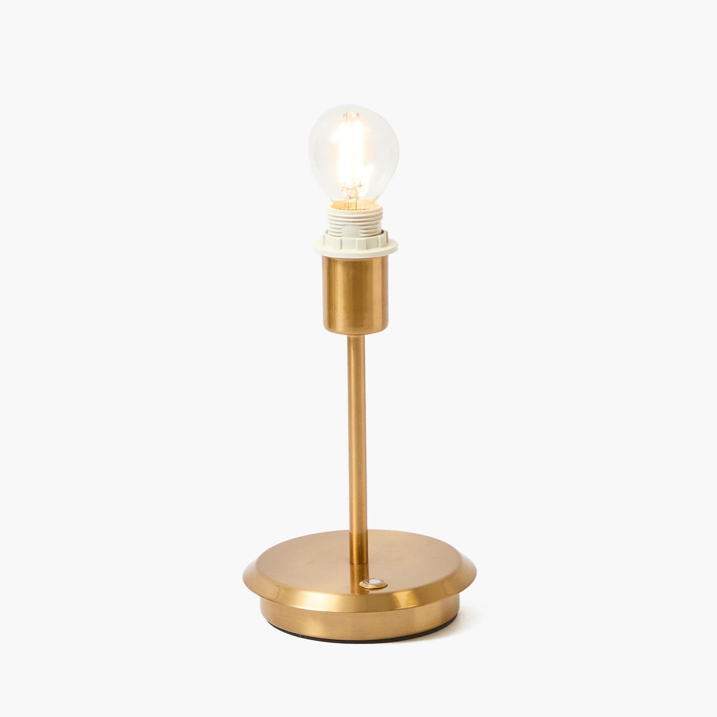 Lampada ricaricabile corta con paralume color crema (18 cm)