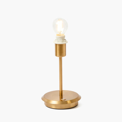 Lampada ricaricabile corta con paralume color crema (18 cm)