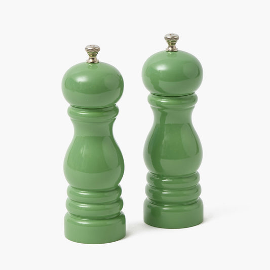 Set sale e pepe laccato verde