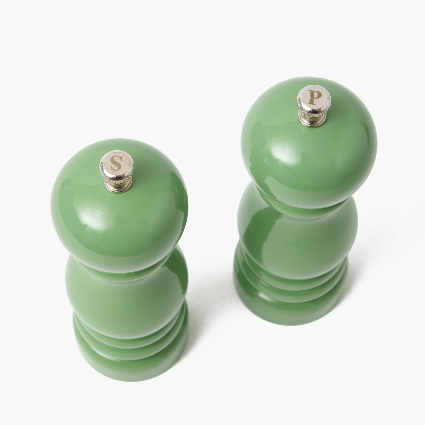 Set sale e pepe laccato verde