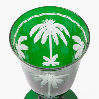 Bicchieri da vino Emerald Palm Tree (set da 4)