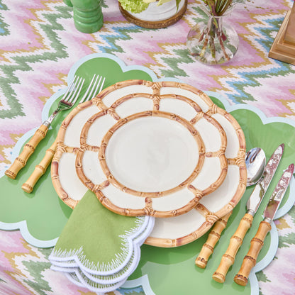 Tovagliette all'americana laccate verdi smerlate (set da 4)