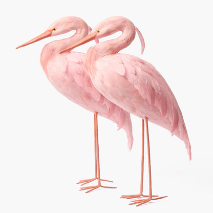 Cicogna Saskia rosa (coppia) - 60 cm