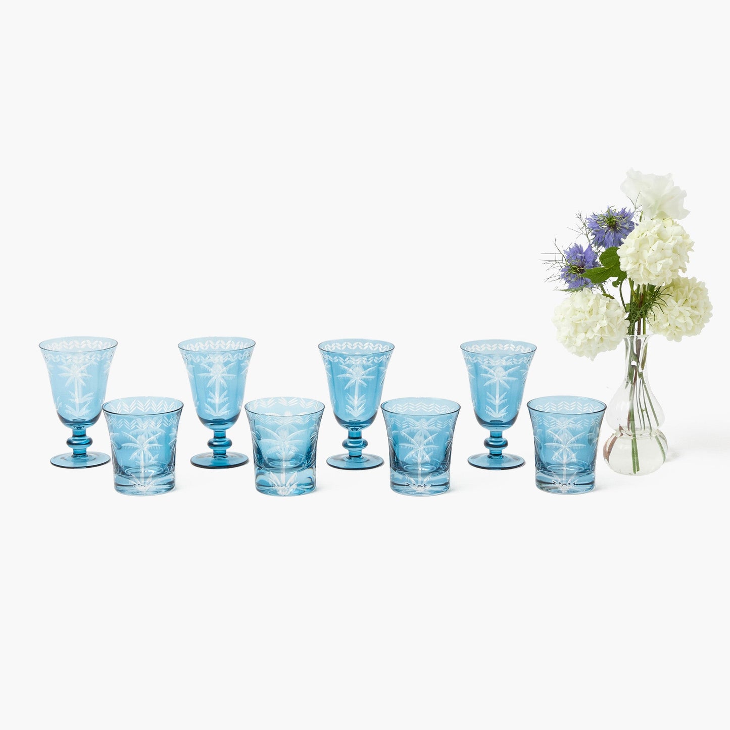 Bicchieri Blue Palm (set da 8)