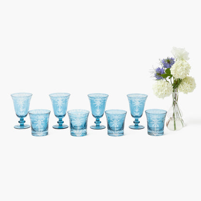 Bicchieri Blue Palm (set da 8)