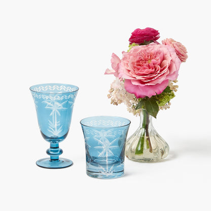Bicchieri da vino Blue Palm (set da 4)