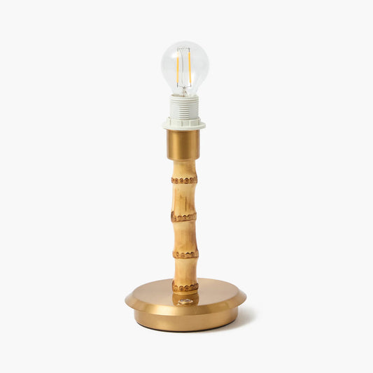 Lampada ricaricabile in bambù corto