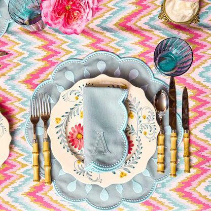 Piattini per antipasti con fiori rosa (set da 4)