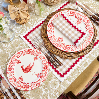 Piatti Martha Red (set da 4)