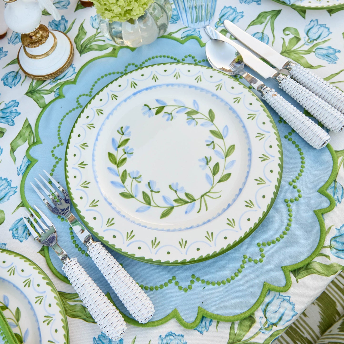 Tovagliette Mariana blu e verdi (set da 4)