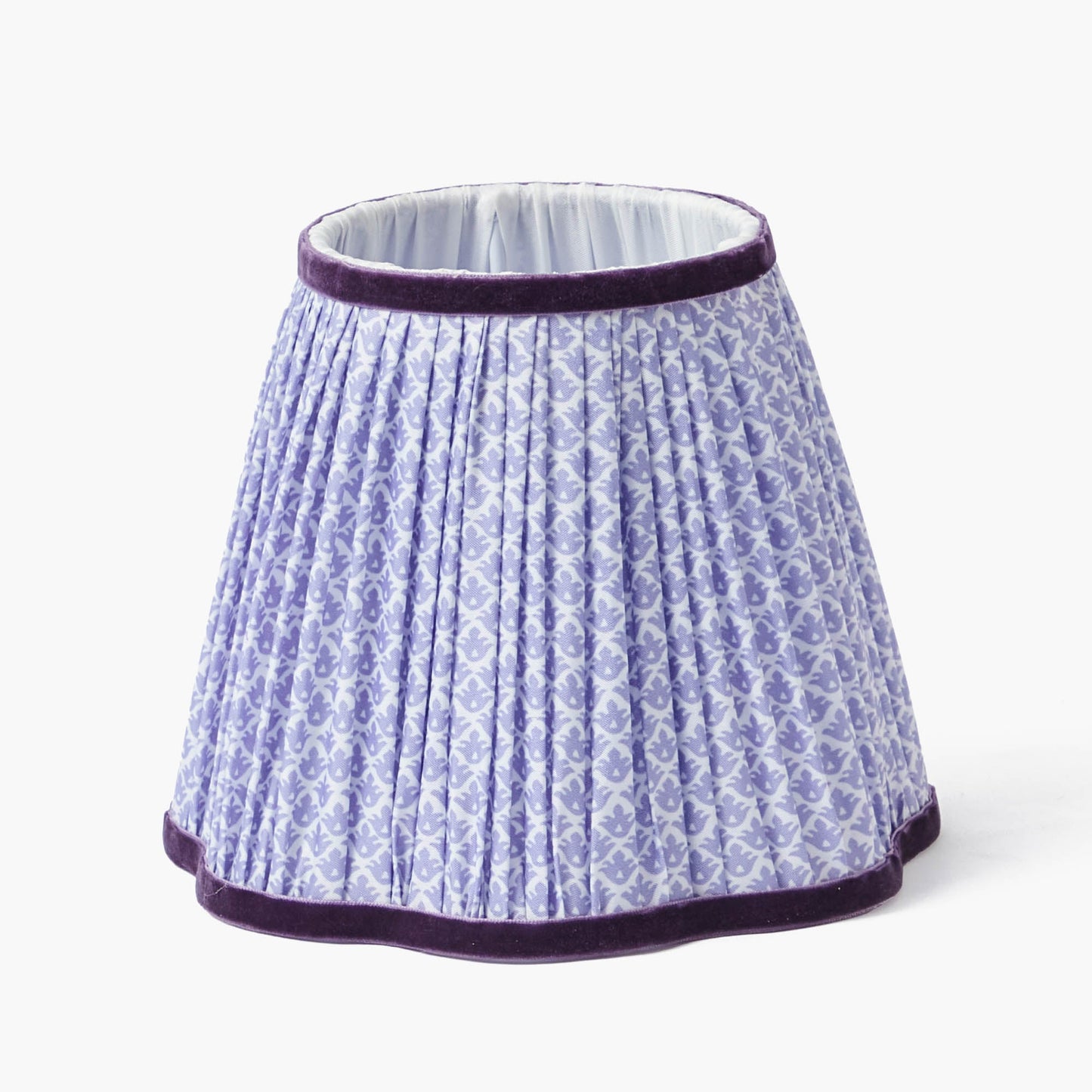 Lampada ricaricabile alta con paralume di loto lilla (18 cm)