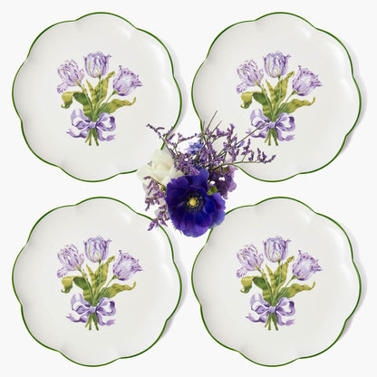 Piatti da portata Tulipano Viola (Set da 4)