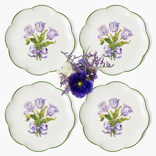 Piatti da portata Tulipano Viola (Set da 4)