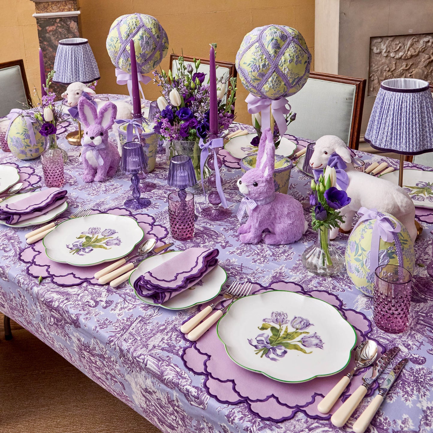 Piatti da portata Tulipano Viola (Set da 4)